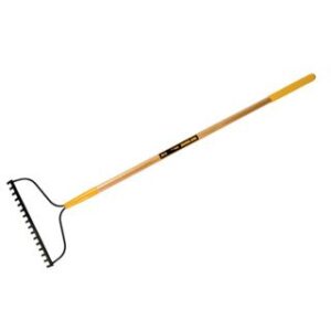 Gartenrechen True Temper Yellow mit Stiel