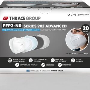 Schutzmaske FFP2 NR THRACE weiss Box à je 20 Stück