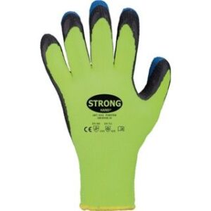 Handschuh Forster PES mit Latex Grösse 9 neon-gelb/blau