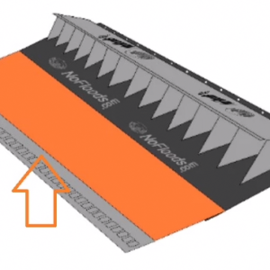 Verlängerungsmembran zu Hochwasserbarriere NOFLOODS Flexwall 10 x 2.50 Meter