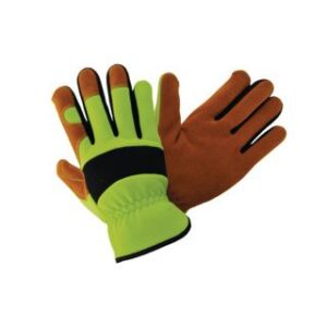 Handschuh Farbe Neongelb/Braun Grösse 9