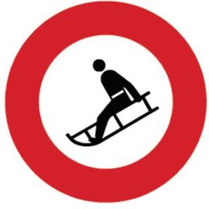 Signal 2.15.2 Schlitteln verboten – Bild 1