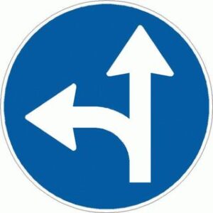 Signal 2.41 Geradeaus oder Linksabbiegen