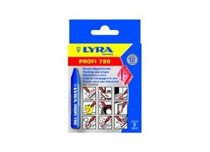 Signierkreide Wachs Lyra Profi blau 95 mm