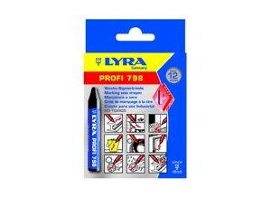 Signierkreide Wachs Lyra Profi schwarz 95 mm