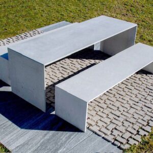 Betonbank Paradiso grau glatt