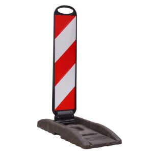 Klappbake NiColl 75 mit Fussplatte schwarz 2-seitig rechtsweisend Folie Typ R2