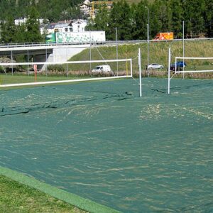 Beachvolleyballfeld-Abdeckung verstärkt grün